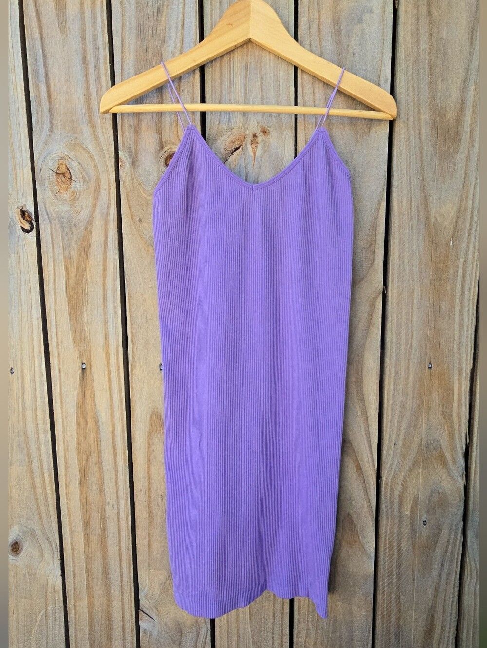 FCT Basics Lavender Ribbed Bodycon Dress Size Large - Picture 5 of 8